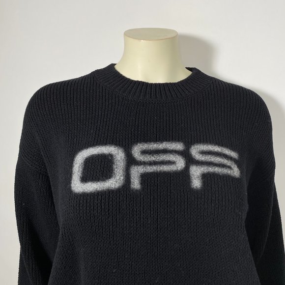 OFF-WHITE Black Logo Knit Sweater - Picture 5 of 7
